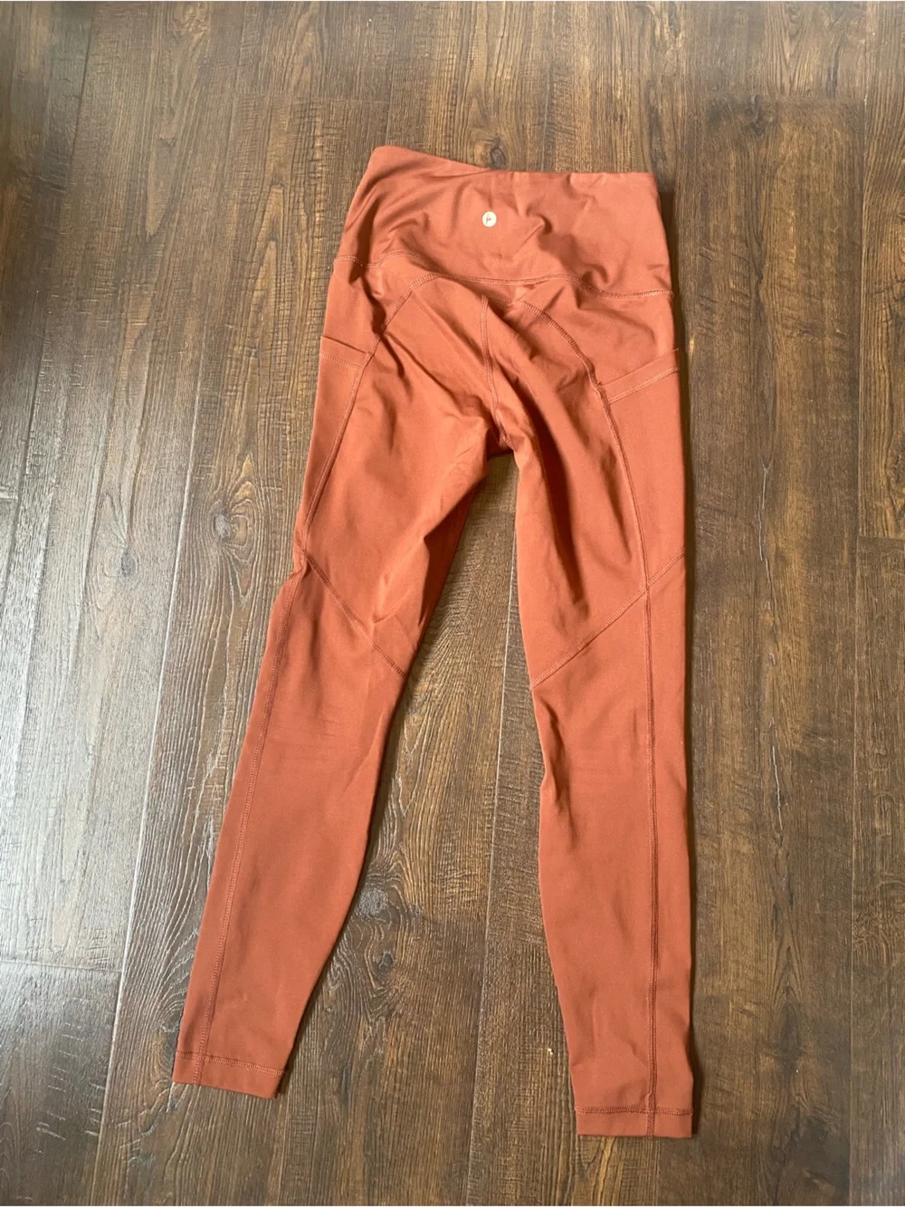 90 Degree By Reflex High-Waist Pocket Leggings - Dark Terracotta (Rust) - Picture 3 of 6